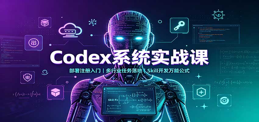 Codex系统实战课：部署注册入门，多行业任务落地，Skill开发万能公式-程拾网络