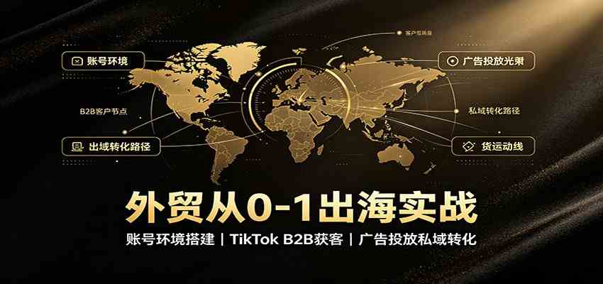 外贸从0-1出海实战：账号环境搭建，TikTok B2B获客，广告投放私域转化-程拾网络