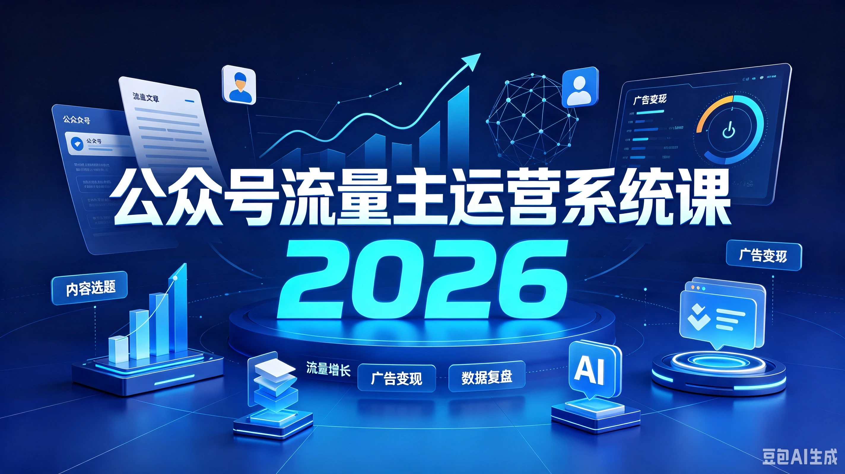 公众号流量主运营系统课，批量做号隔离方法、高爆率选题方法，全都教会你（更新2026年7月）-程拾网络