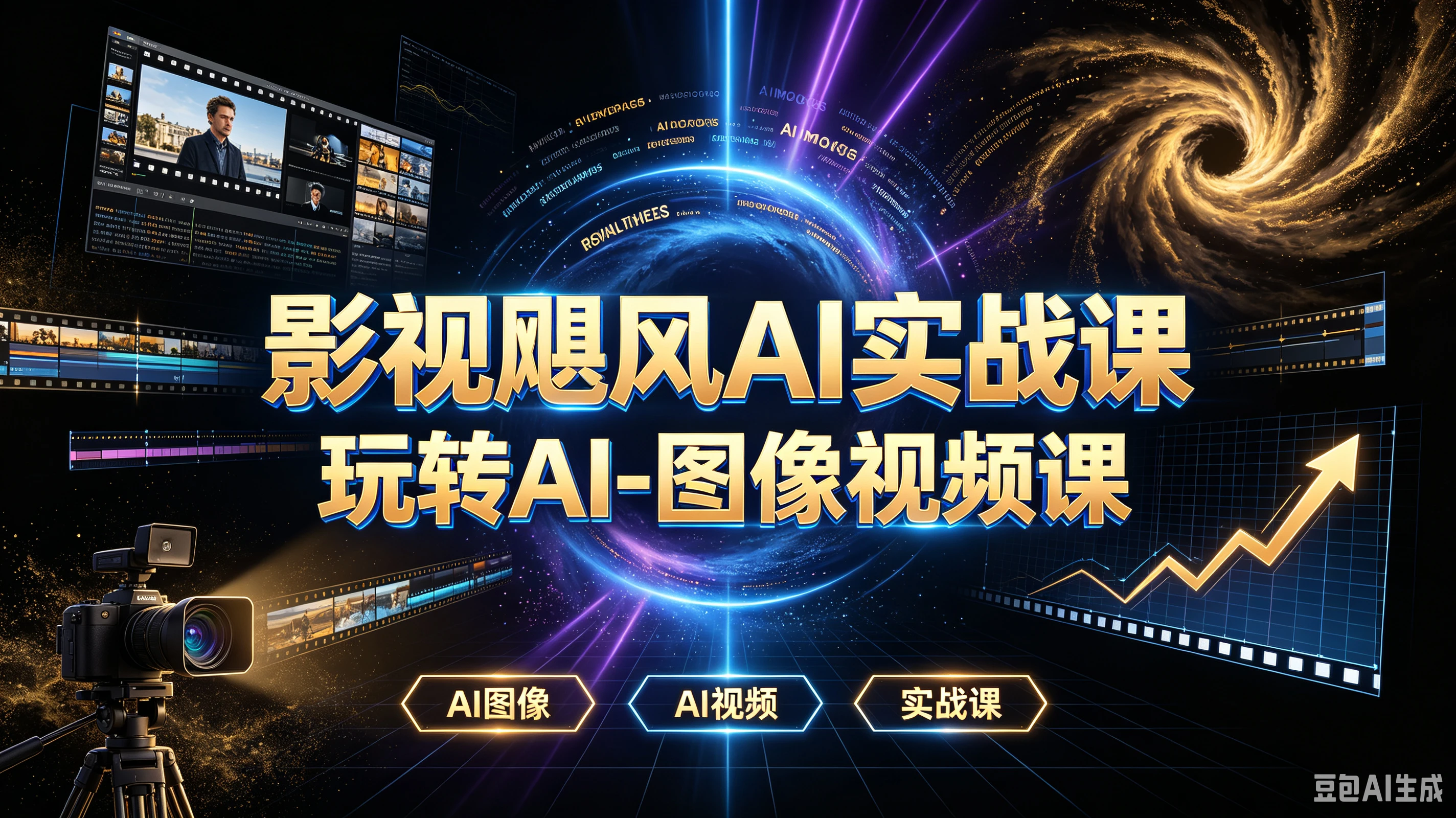 【精】影视飓风AI实战课玩转AI-图像视频课，AI图像、AI视频、实战课-程拾网络