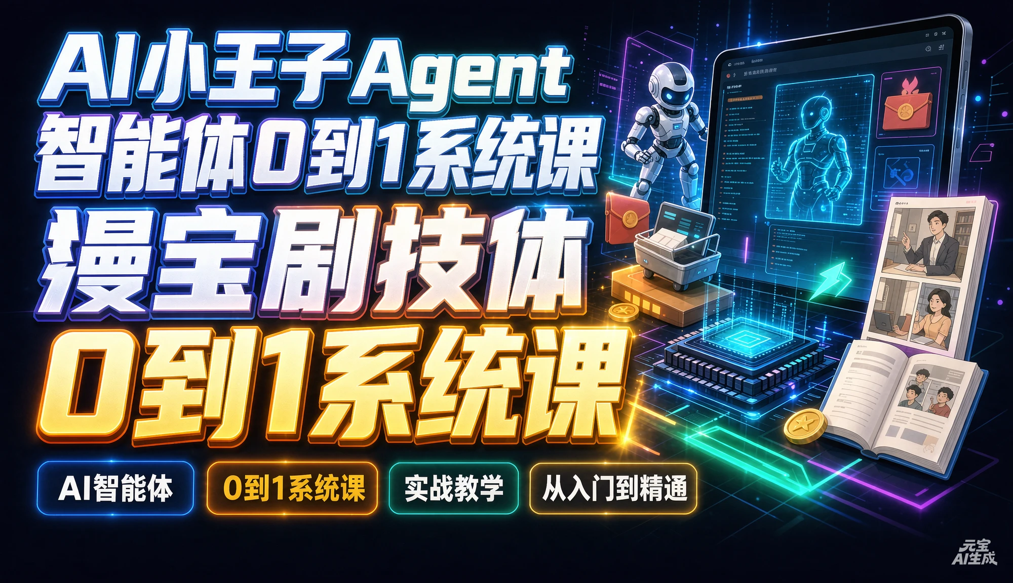 【精】AI小王子Agent智能体0到1系统课,AI智能体实战教学从入门到精通-程拾网络
