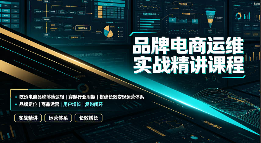 品牌电商运维实战精讲课程｜吃透电商品牌落地逻辑、穿越行业周期、搭建长效变现运营体系-程拾网络
