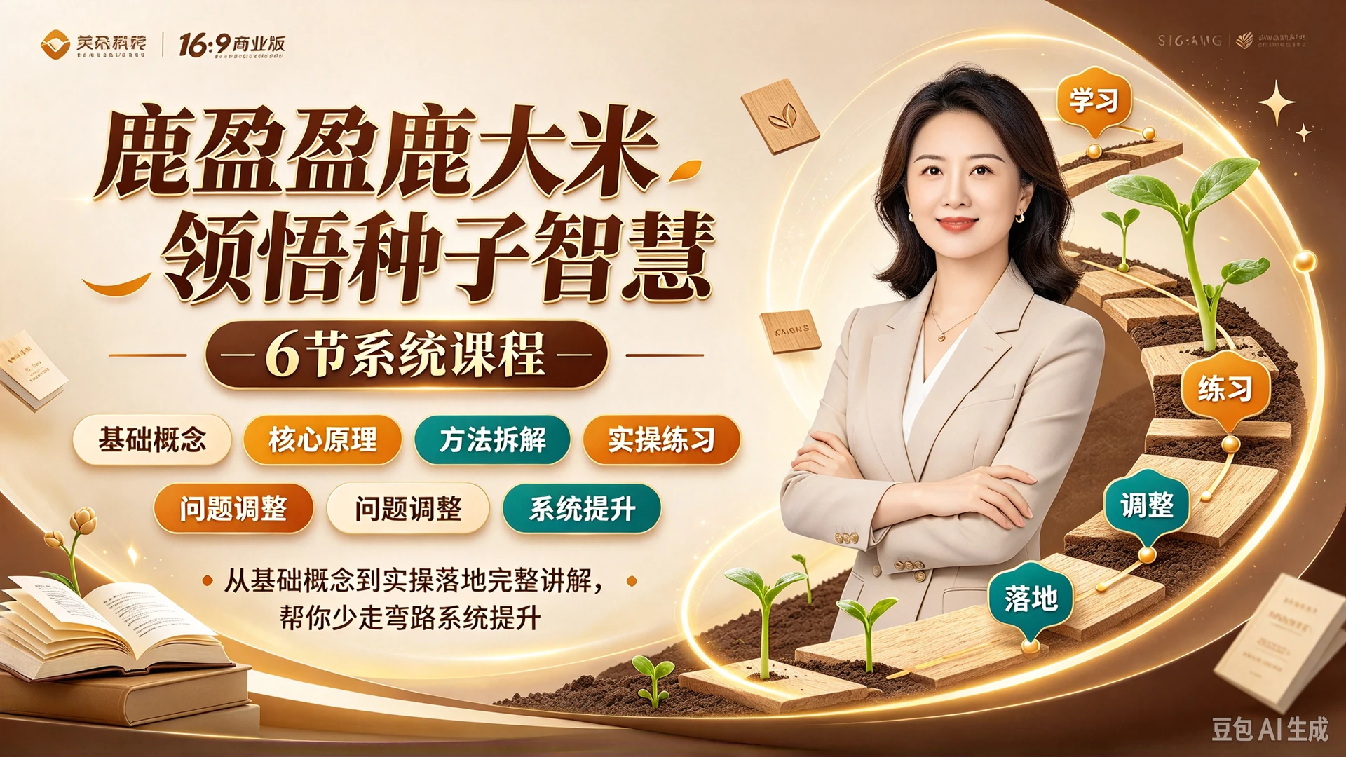 【精】鹿盈盈鹿大米领悟种子智慧,6 节系统课程,从基础概念到实操落地完整讲解,帮你少走弯路系统提升-程拾网络