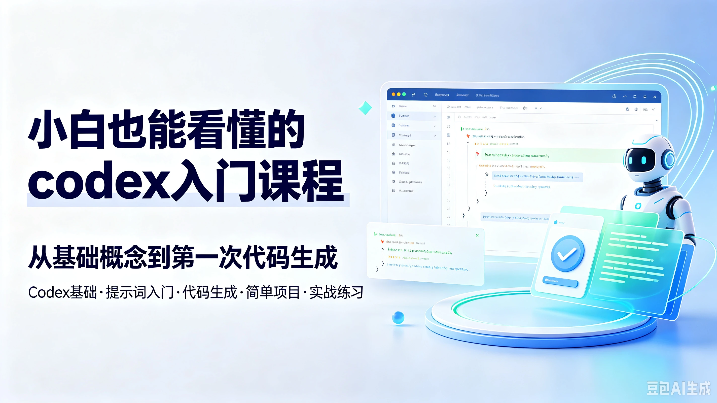 【精】小白也能看懂的codex入门课程，从基础概念到第一次代码生成-程拾网络