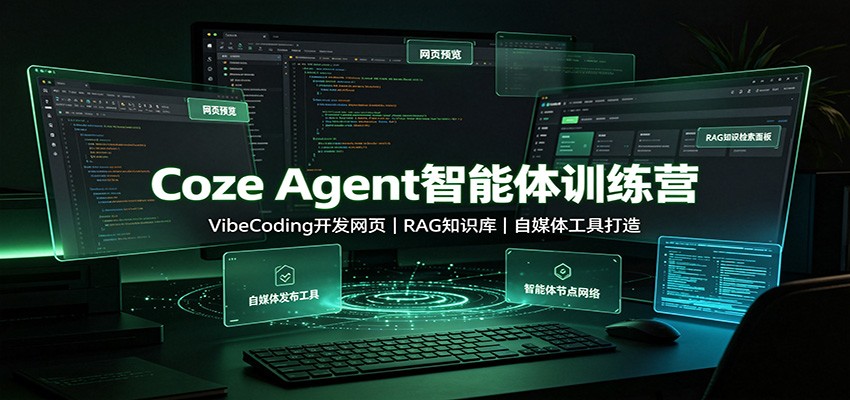 Coze Agent智能体训练营：VibeCoding开发网页，RAG知识库，自媒体工具打造-程拾网络