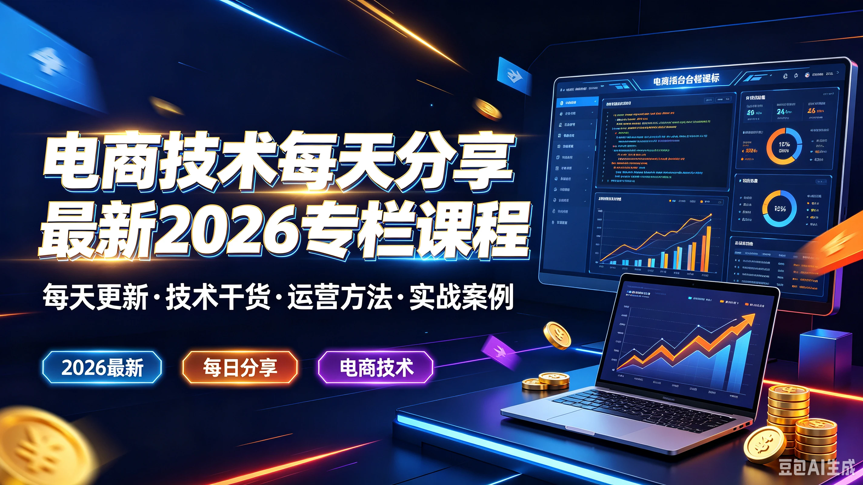 【精】电商技术每天分享最新2026专栏课程，每天更新·技术干货·运营方法·实战案例，2026最新、每日分享、电商技术-程拾网络