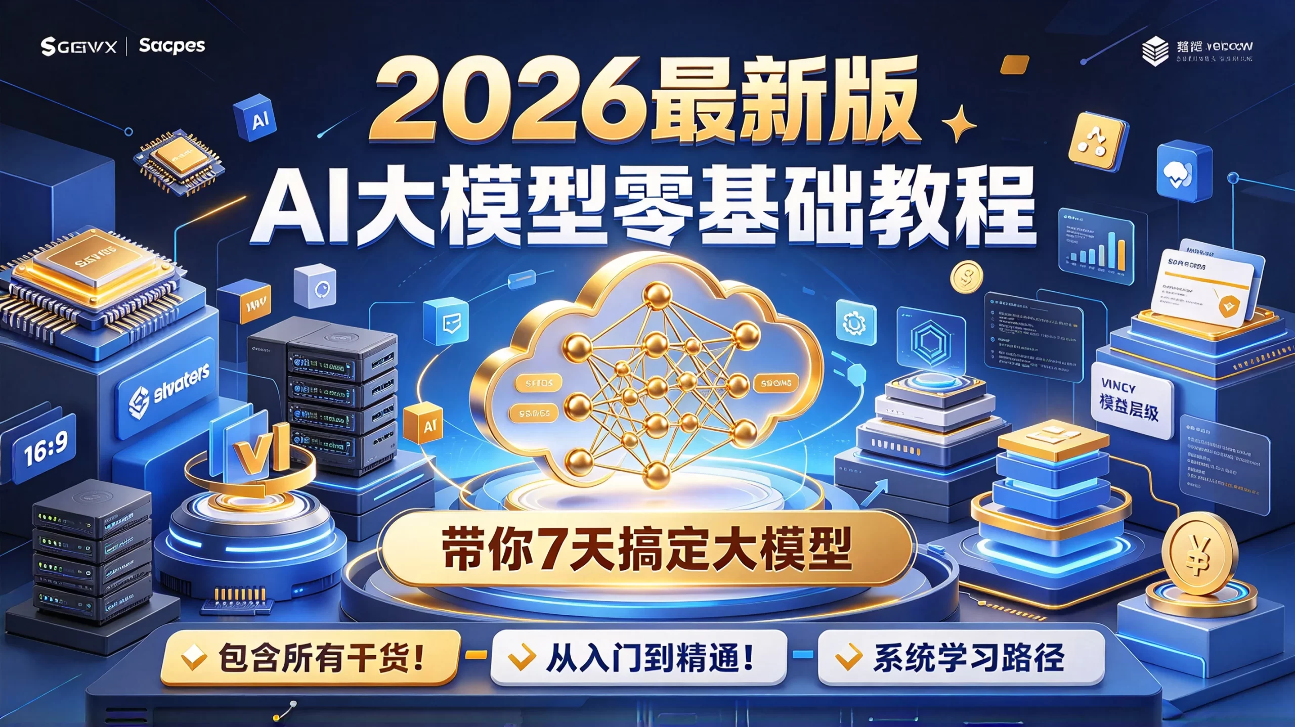 【精】AI大模型零基础教程,2026最新版,带你7天搞定大模型,包含所有干货!带你从入门到精通!-程拾网络