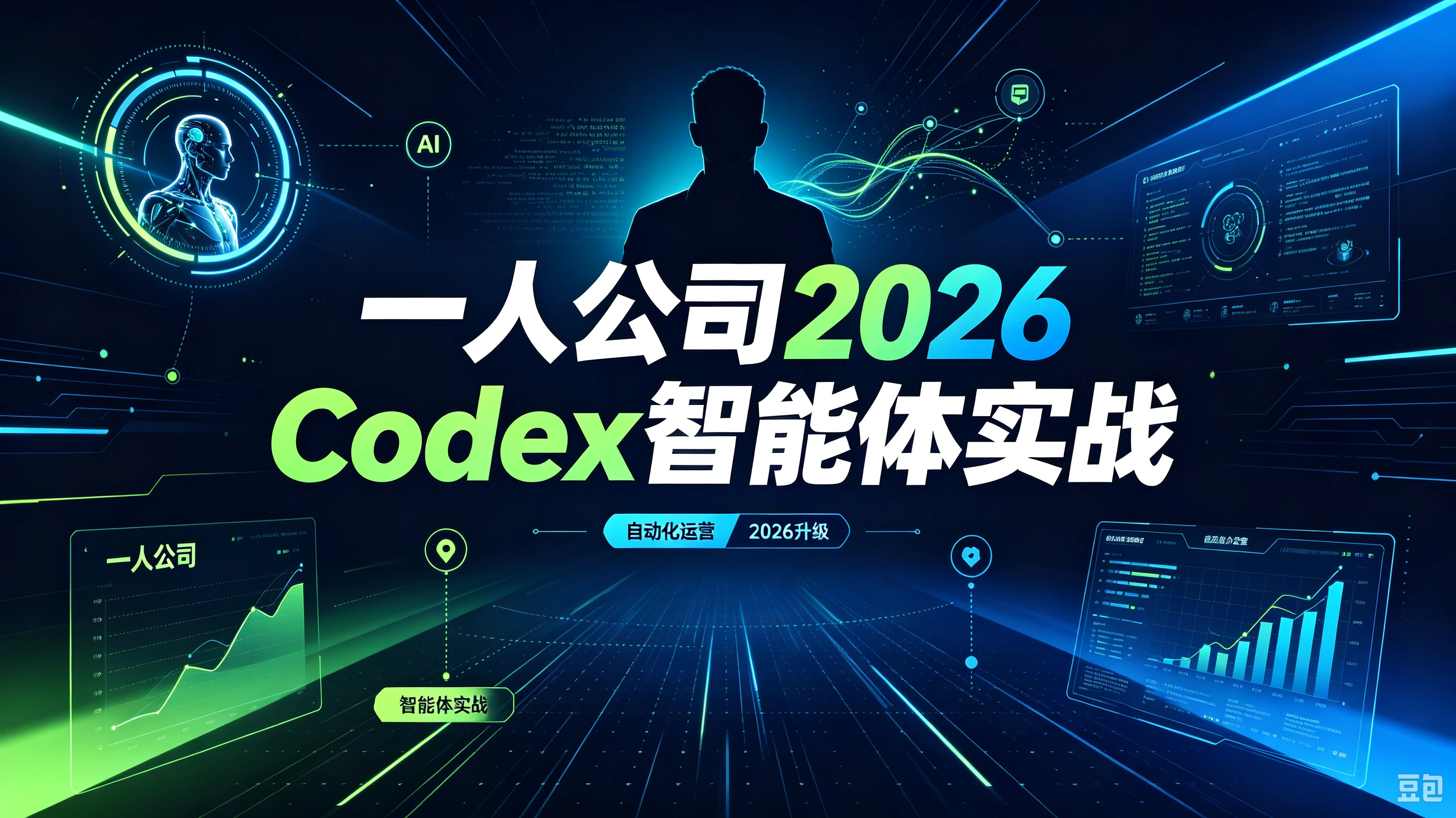 【精】一人公司2026Codex智能体实战|从安装部署到API接入|技能包封装与自动化工作流|视频小程序全流程-程拾网络