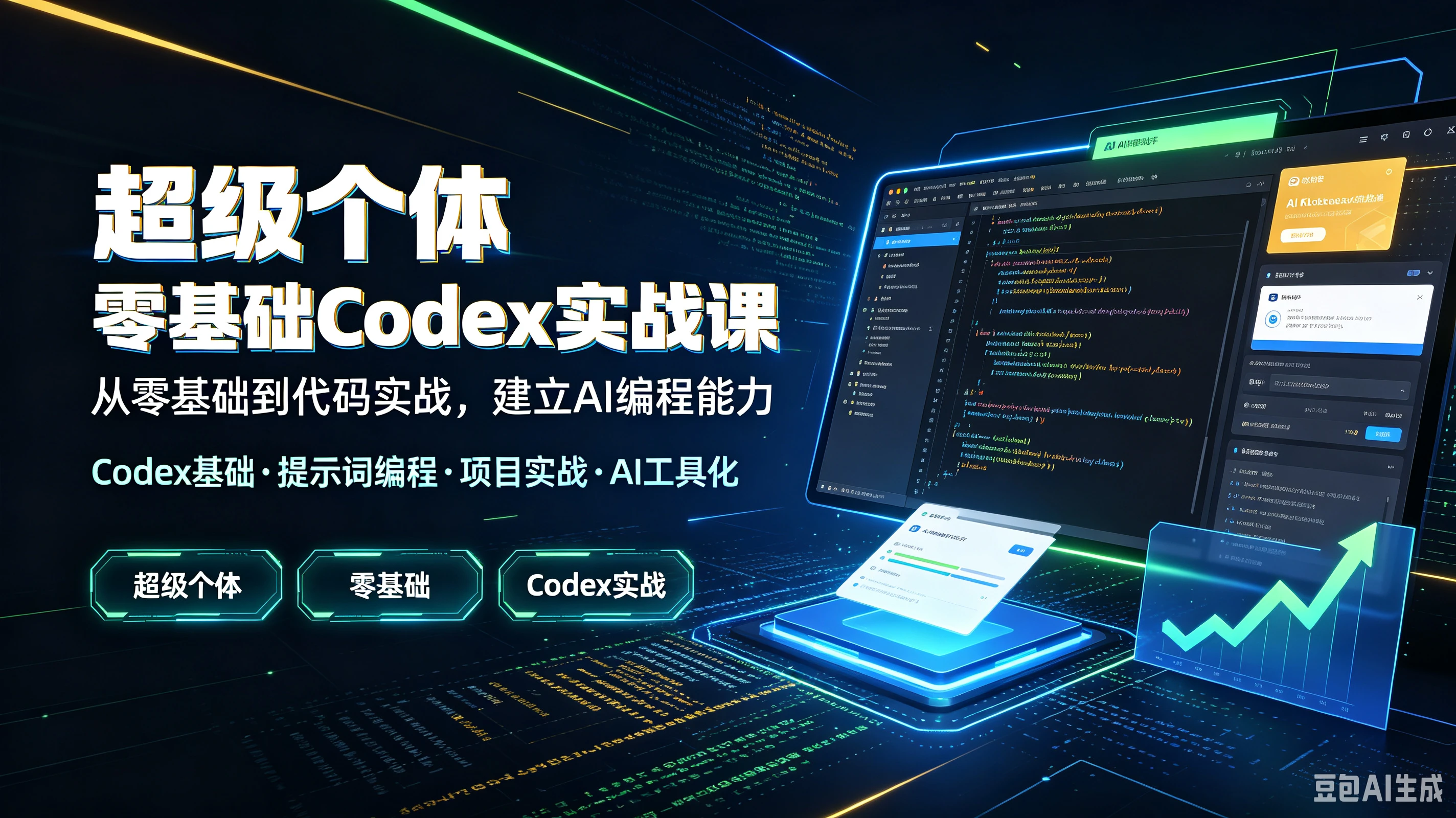 【精】超级个体零基础Codex实战课，从零基础到代码实战，建立AI编程能力，Codex基础·提示词编程·项目实战·AI工具化-程拾网络