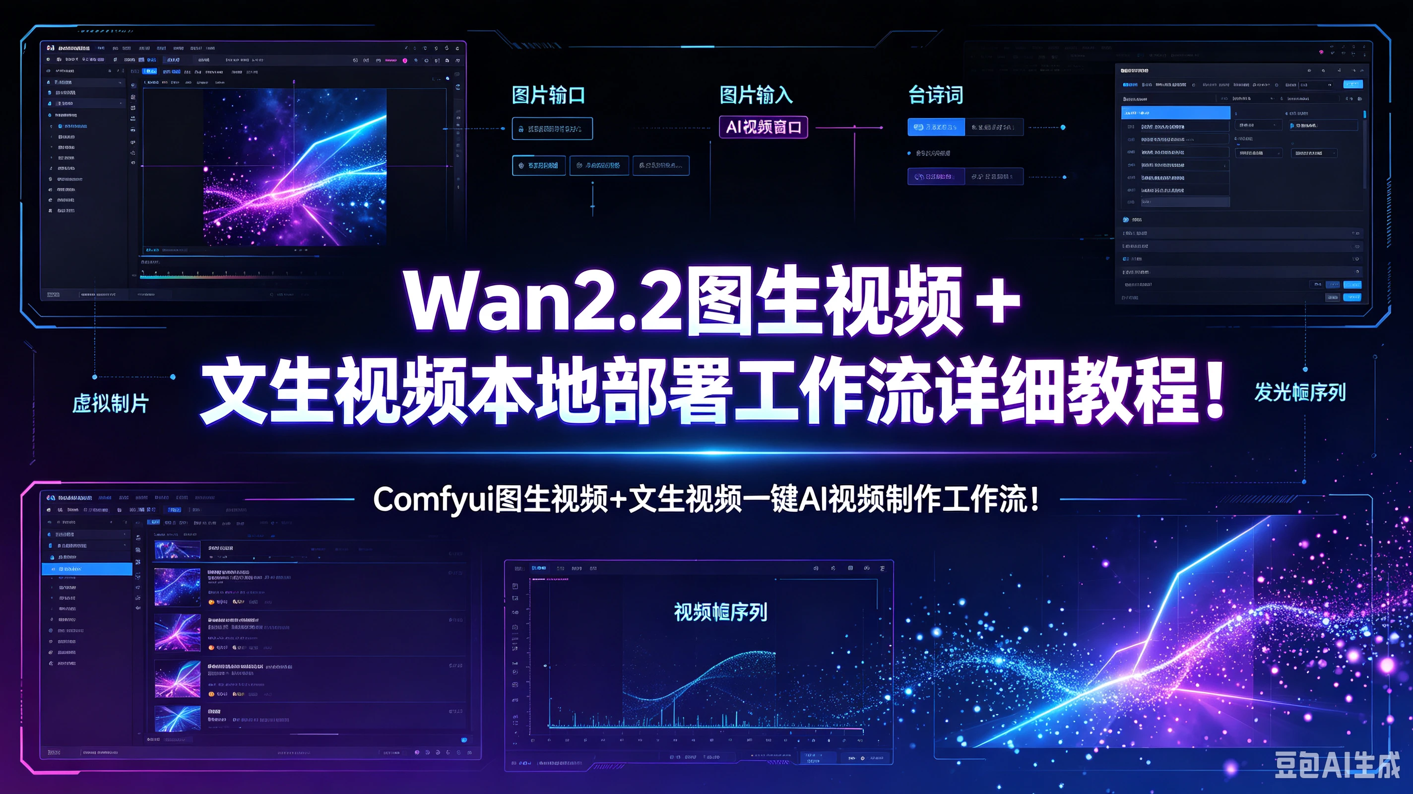 【精】Wan2.2图生视频 + 文生视频本地部署工作流详细教程！Comfyui图生视频+文生视频一键AI视频制作工作流！-程拾网络