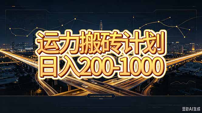 运力搬砖，风口项目。当日收益稳定200-1000。 每天仅需一小时，新人轻松上手。-程拾网络