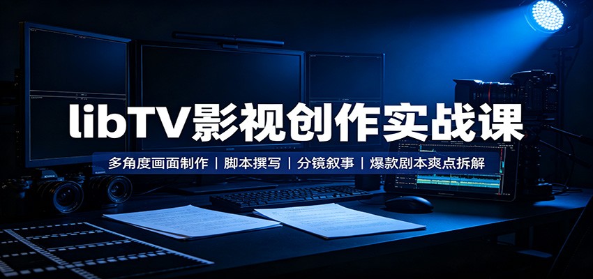 libTV影视创作实战课：多角度画面制作，脚本撰写，分镜叙事，爆款剧本爽点拆解-程拾网络