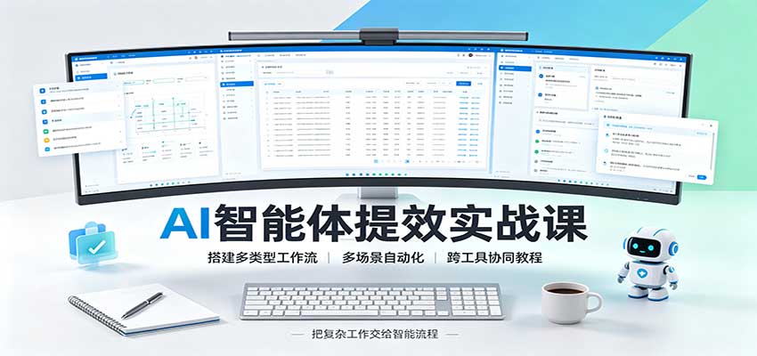 AI智能体提效实战课：搭建多类型工作流，多场景自动化，跨工具协同教程-程拾网络