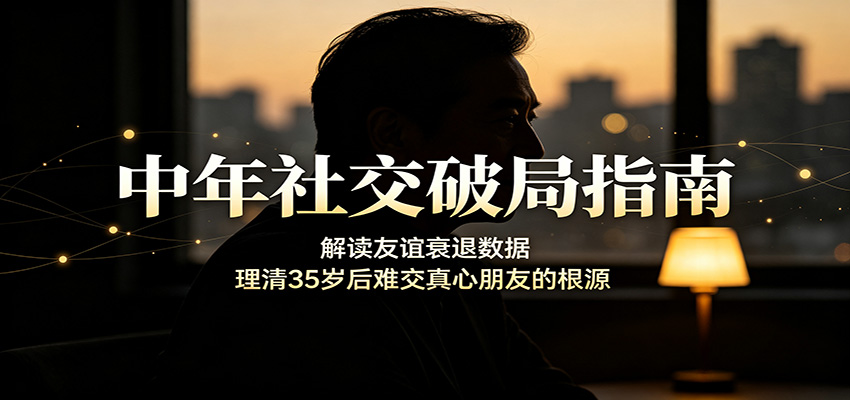 中年社交破局指南：解读友谊衰退数据，理清35岁后难交真心朋友的根源-程拾网络