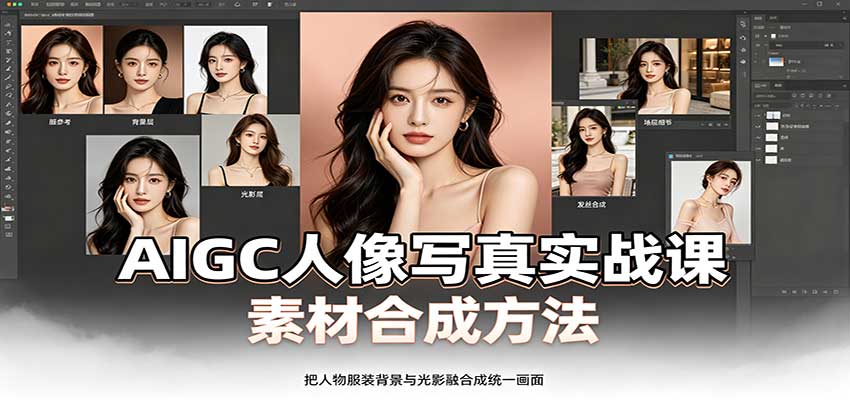 AIGC人像写真实战课：软件平台部署筹备，素材合成方法，多题材写真案例-程拾网络