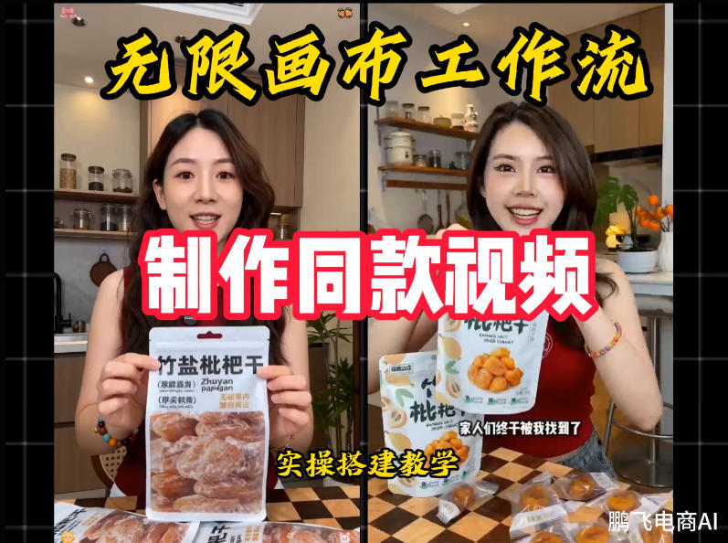 无限画布工作流一键复刻爆款带货视频,实操搭建,操作简单-程拾网络