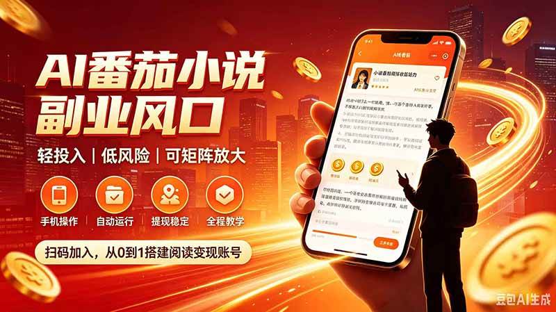 （20277期）AI番茄全自动挂机｜24小时躺赚副业，轻投入|低风险|可矩阵放大-程拾网络