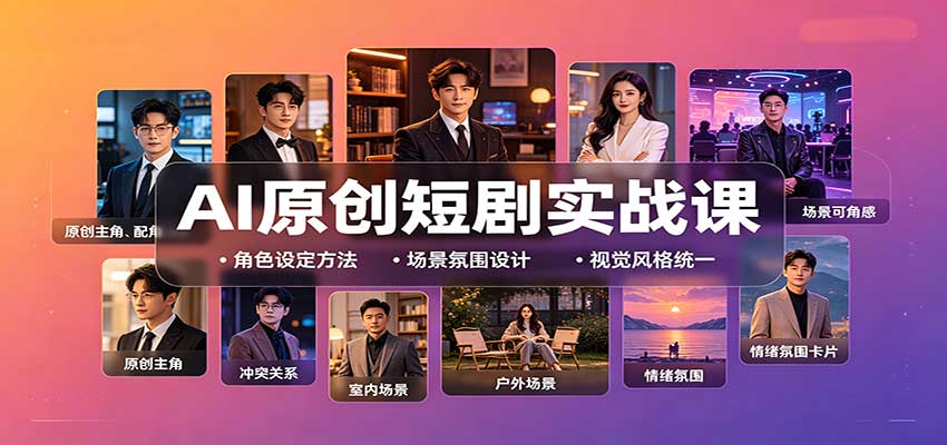 AI原创短剧实战课:从零搭建短剧创作全流程,批量产出可上线剧本-程拾网络
