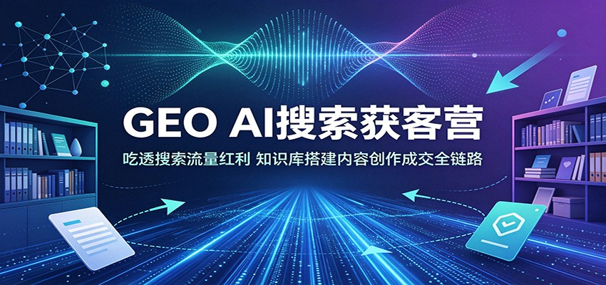 GEO AI搜索获客营：吃透搜索流量红利，知识库搭建内容创作成交全链路-程拾网络