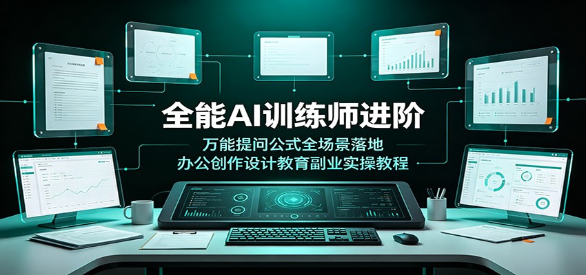 全能AI训练师进阶：万能提问公式全场景落地，办公创作设计教育副业实操教程-程拾网络