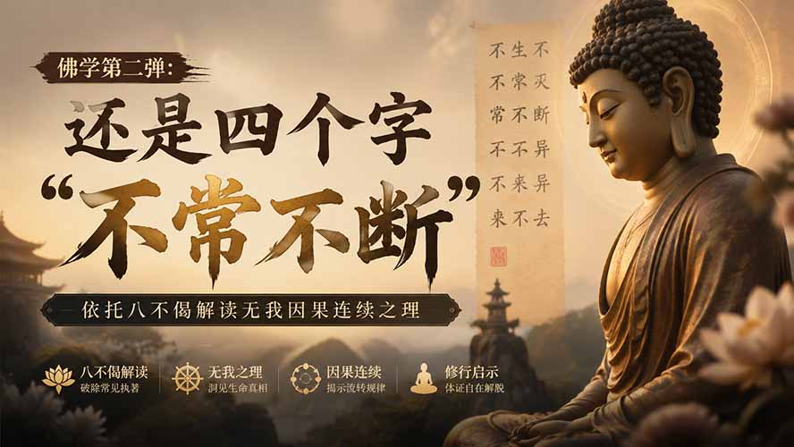 付费文章：佛学第二弹：还是四个字“不常不断”依托八不偈解读无我因果连续之理-程拾网络