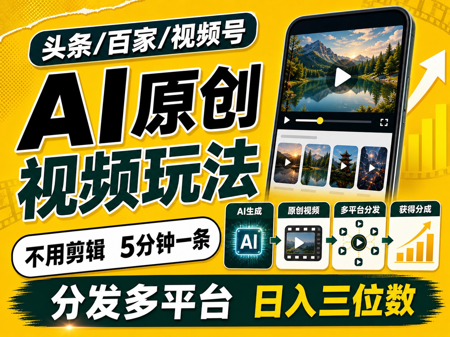 2026头条百家号升级玩法 5分钟一条原创视频 发多平台赚收-程拾网络