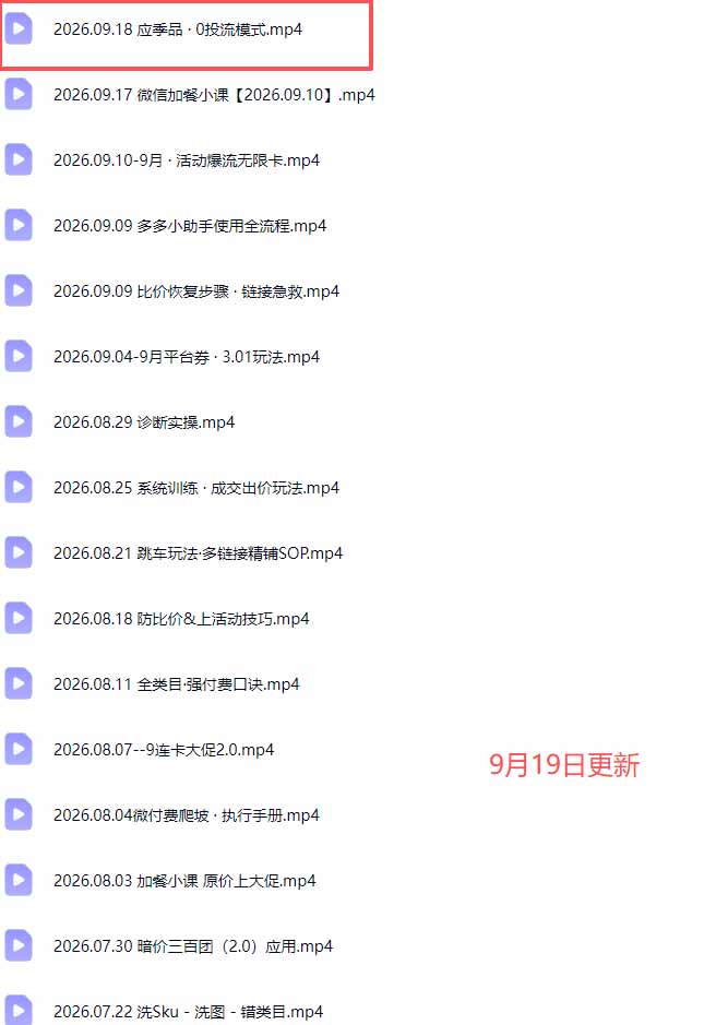 拼多多实战特训营(更新0920-程拾网络