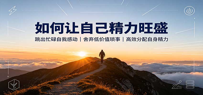 如何让自己精力旺盛：跳出忙碌自我感动，舍弃低价值琐事，高效分配自身精力-程拾网络