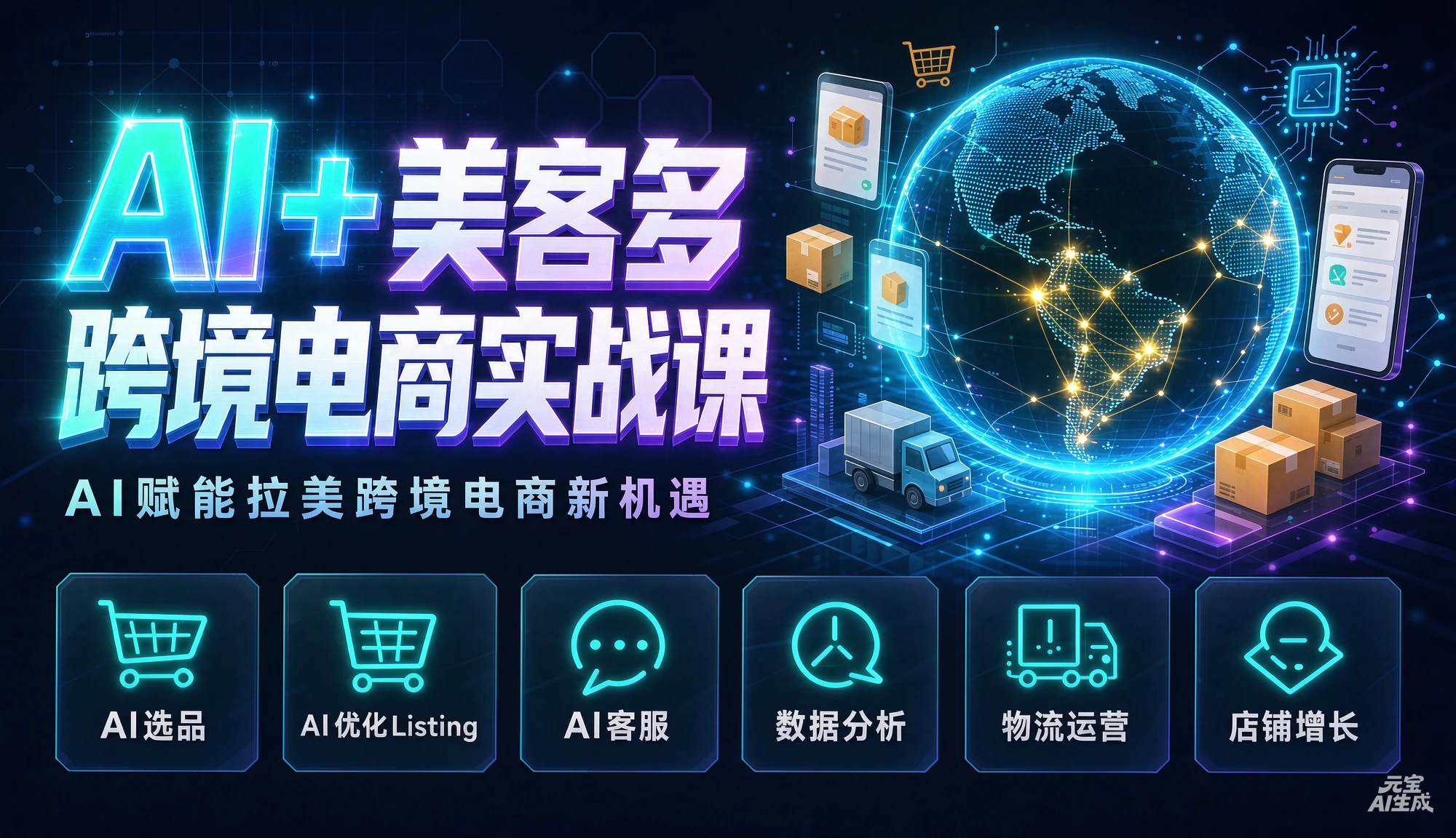 【精】AI+美客多跨境电商实战课,从小白到高手,你也可以成为美客多跨境电商的运营专家-程拾网络