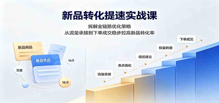 新品转化提速实战课:拆解全链路优化策略,从流量承接到下单成交稳步拉高新品转化率-程拾网络