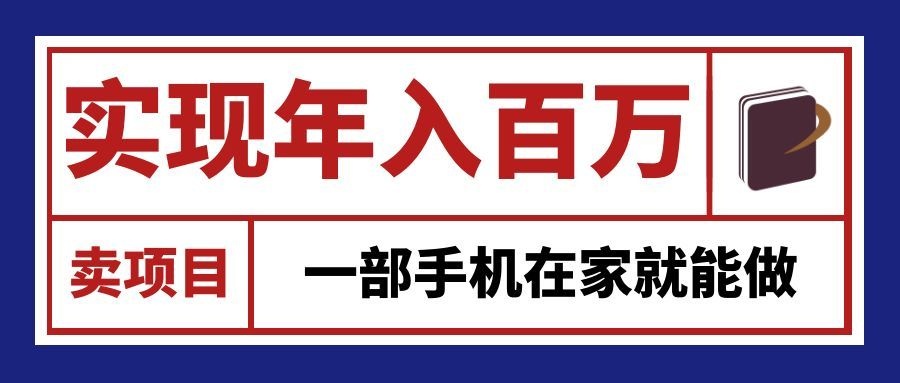通过网创平台“卖项目”实现年入百万，一部手机在家就能做！-程拾网络