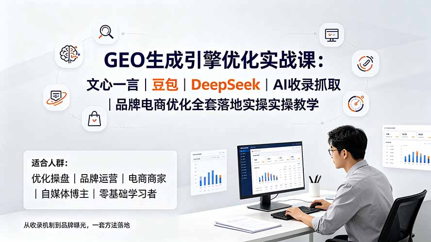 【精】GEO生成引擎优化实战课：文心一言｜豆包｜DeepSeek｜AI收录抓取｜品牌电商优化全套落地实操教学-程拾网络