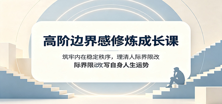 高阶边界感修炼成长课：筑牢内在稳定秩序，理清人际界限改写自身人生运势-程拾网络