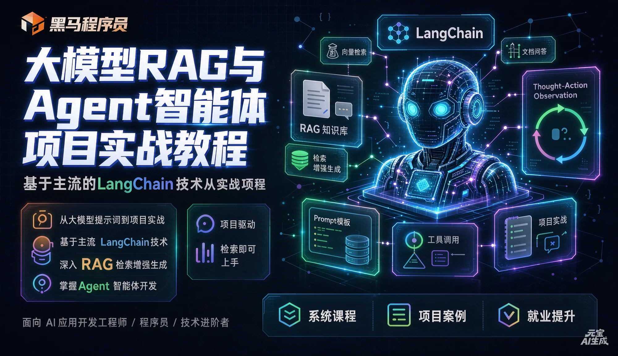 【精】黑马程序员大模型RAG与Agent智能体项目实战教程,基于主流的LangChain技术从大模型提示词到实战项目-程拾网络