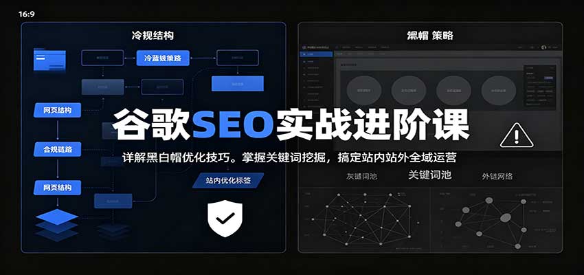 2026谷歌SEO实战进阶课：详解黑白帽优化技巧，掌握关键词挖掘，搞定站内站外全域运营-程拾网络