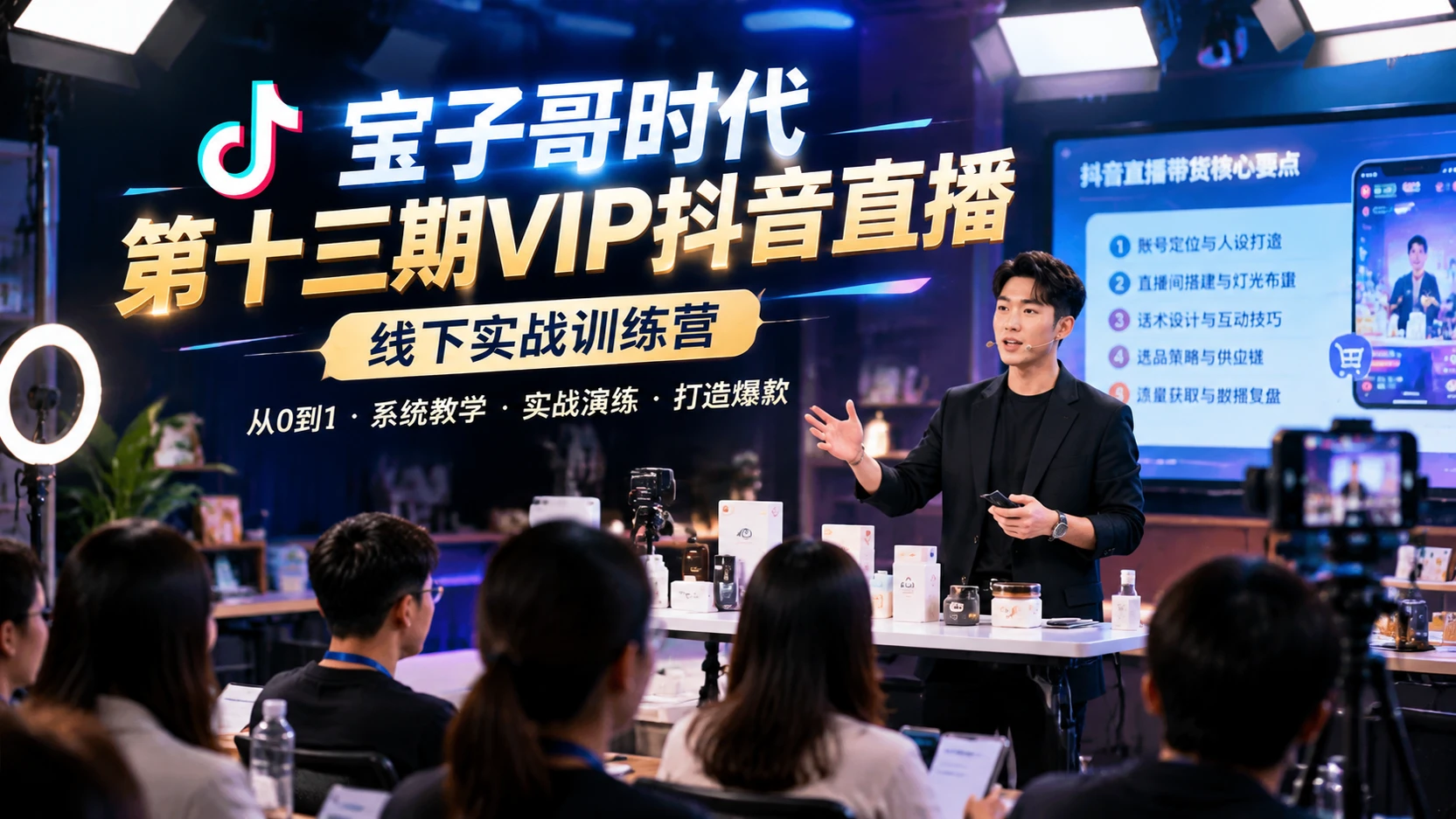 【精】宝子哥时代第十三期VIP抖音直播线下课，带你理清直播底层逻辑-程拾网络