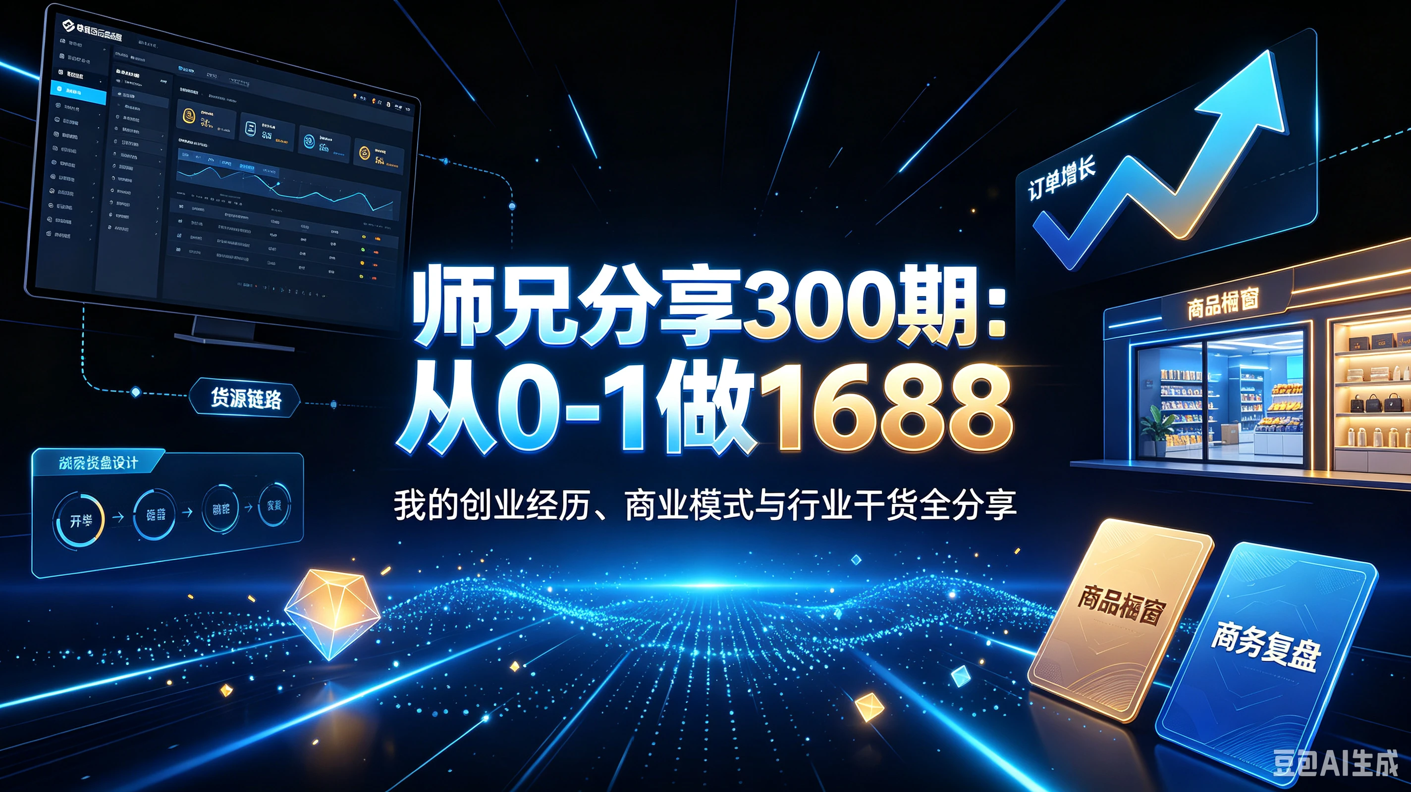 【精】师兄分享300期 从0-1做1688，我的创业经历、商业模式与行业干货全分享 电商圈实战干货2026年7月30日-程拾网络