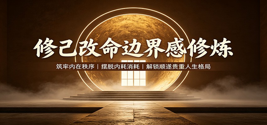修己改命边界感修炼：筑牢内在秩序，摆脱内耗消耗，解锁顺遂贵重人生格局-程拾网络