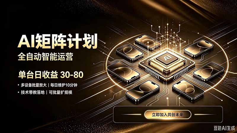 AI智能对话，矩阵规模化创业，全程技术扶持，长久稳定，日入800+-程拾网络