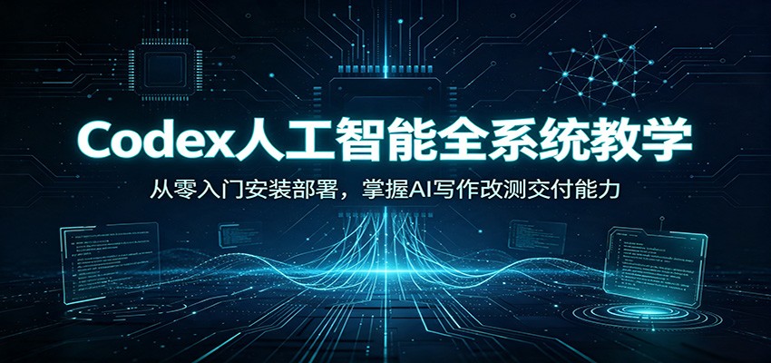 Codex人工智能全系统教学：从零入门安装部署，掌握AI写作改测交付能力-程拾网络