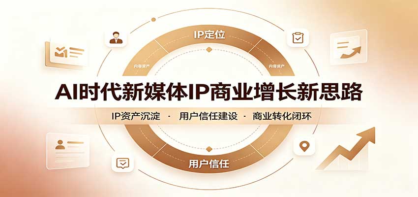 AI时代新媒体IP商业增长新思路：摒弃复杂运营套路，用极简思维打通获客路径-程拾网络