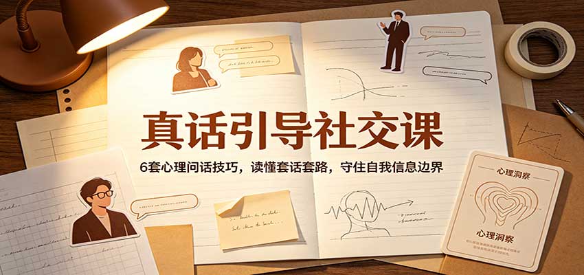 真话引导社交课：6套心理问话技巧，读懂套话套路，守住自我信息边界-程拾网络