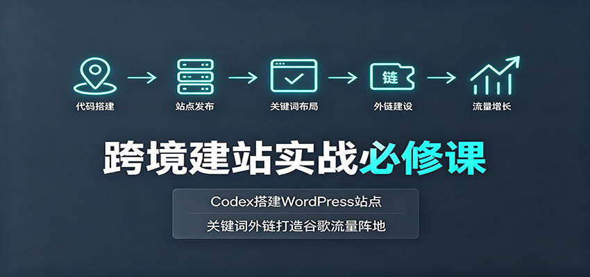 跨境建站实战必修课：Codex搭建WordPress站点，关键词外链打造谷歌流量阵地-程拾网络
