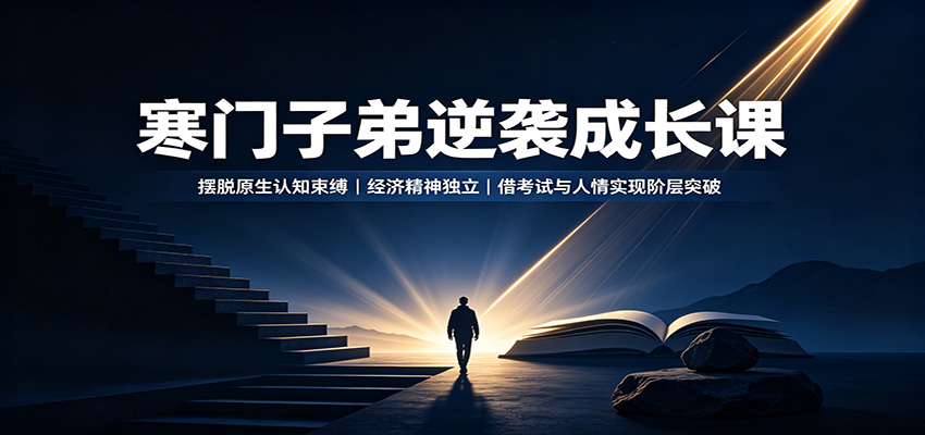 寒门子弟逆袭成长课：摆脱原生认知束缚，经济精神独立，借考试与人情实现阶层突破-程拾网络