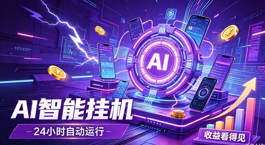 AI智能广告挂机,躺赚新模式 设备托管运行,解放双手持续变现-程拾网络