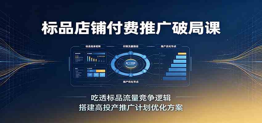 标品店铺付费推广破局课:吃透标品流量竞争逻辑,搭建高投产推广计划优化方案-程拾网络