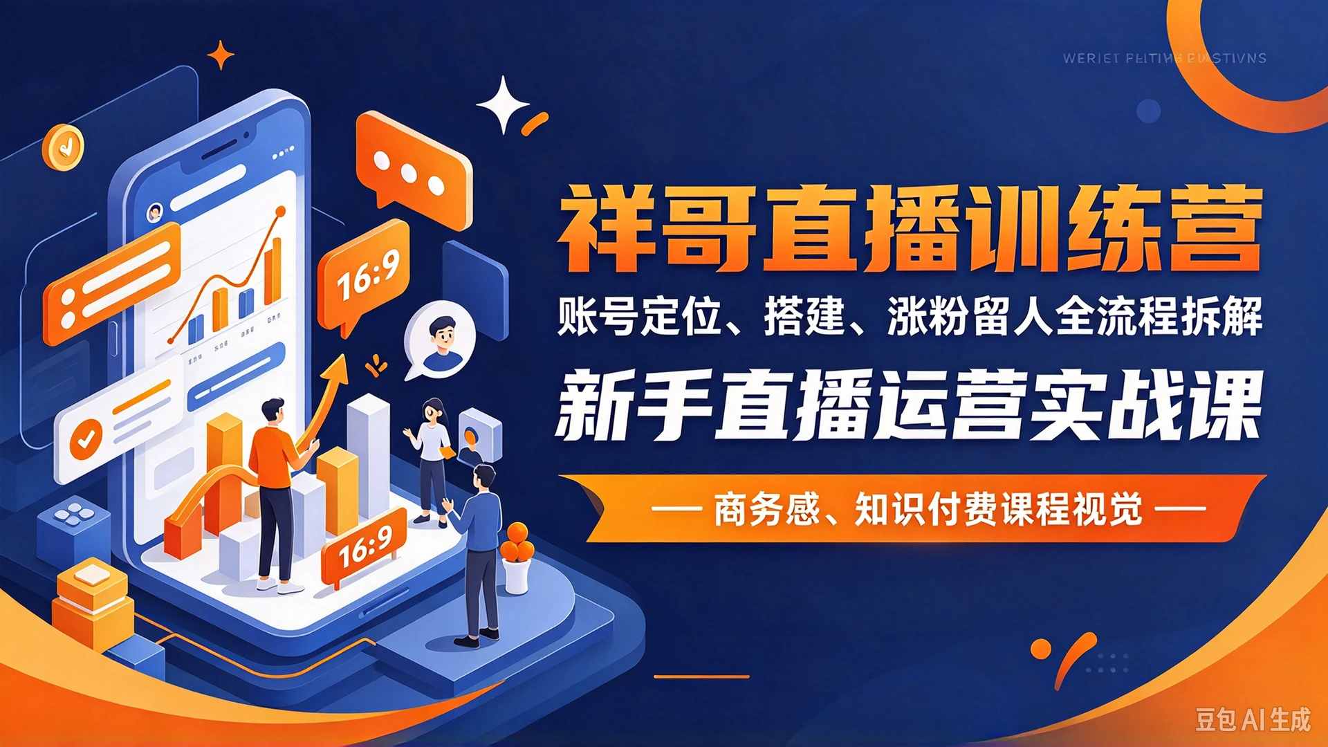 祥哥直播训练营,账号定位、搭建、涨粉留人全流程拆解,新手直播运营实战课-程拾网络