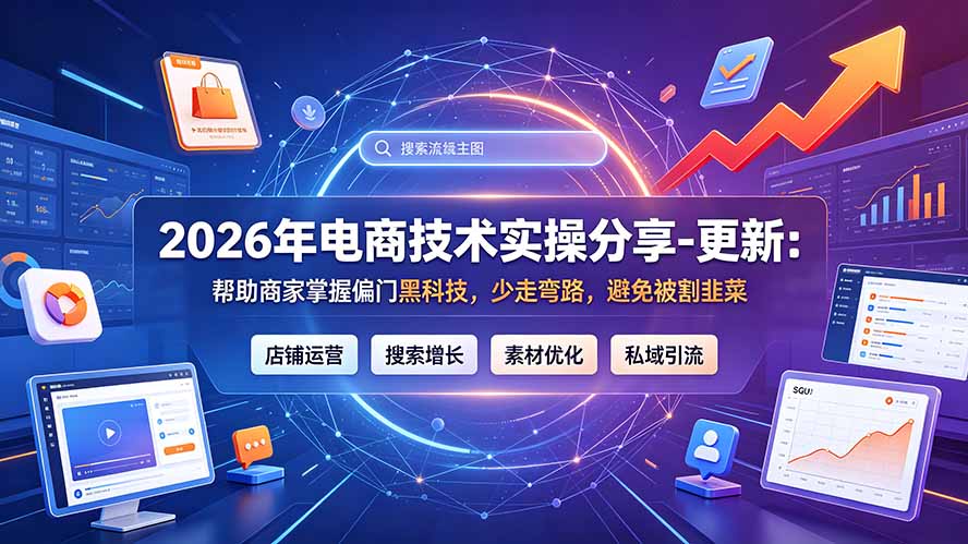 2026年电商技术实操分享-更新7月：帮助商家掌握偏门黑科技，少走弯路，避免被割韭菜-程拾网络