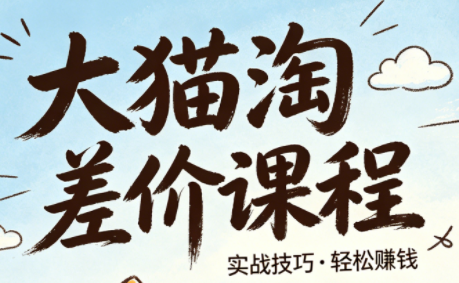 大猫淘差价课程(更新8月)-程拾网络