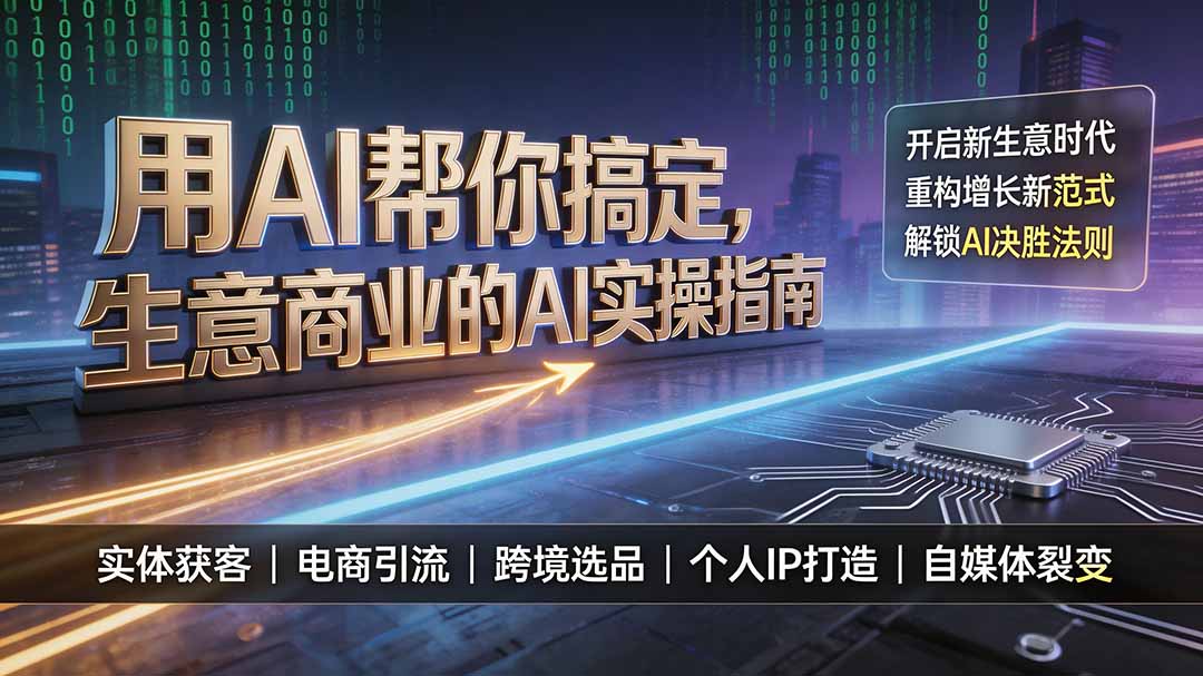 用AI帮你搞定，生意商业的AI实操指南，开启新生意时代，重构增长新范式，解锁AI时代决胜法则-程拾网络